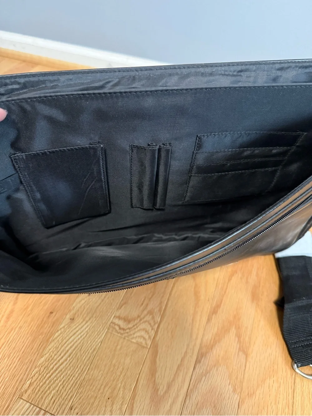 Pelle Studio Wilson Leather Black Briefcase Bag NEW